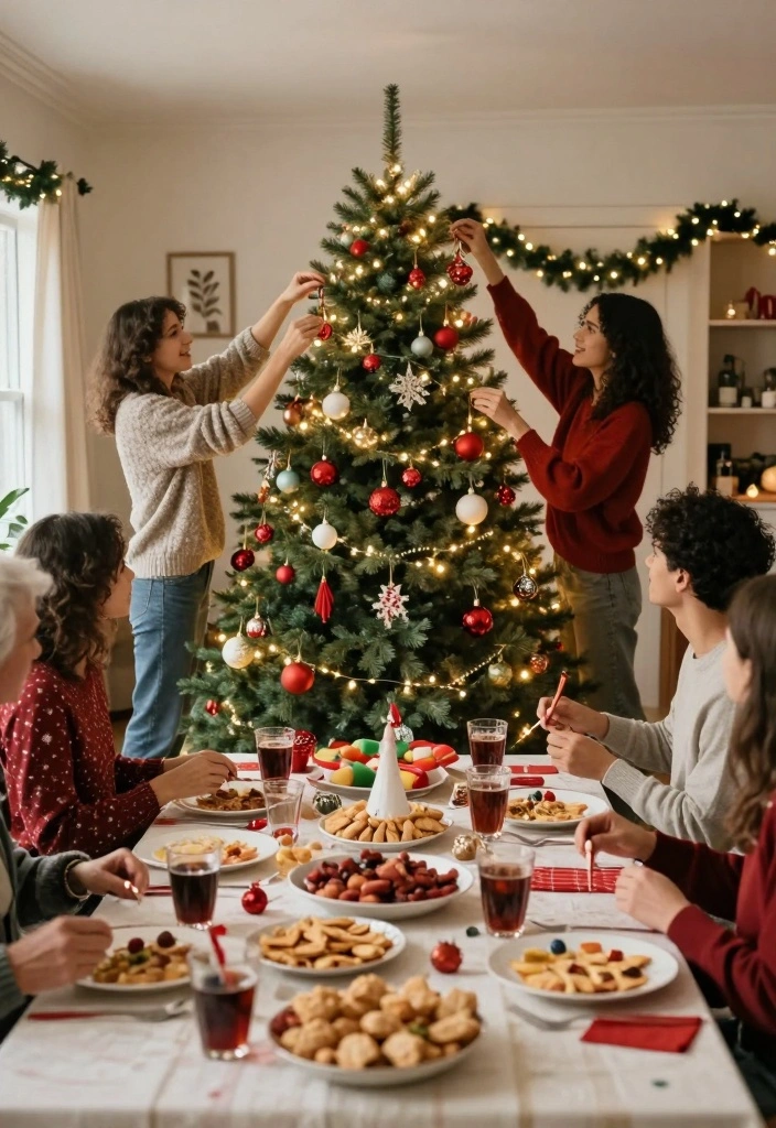 10 Christmas Bridal Shower Ideas That Feel Festive and Cozy - 2. Christmas Tree Decorating Party 1