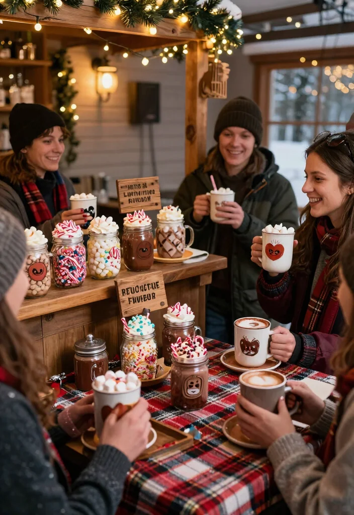 10 Christmas Bridal Shower Ideas That Feel Festive and Cozy - 3. Cozy Hot Chocolate Bar 1