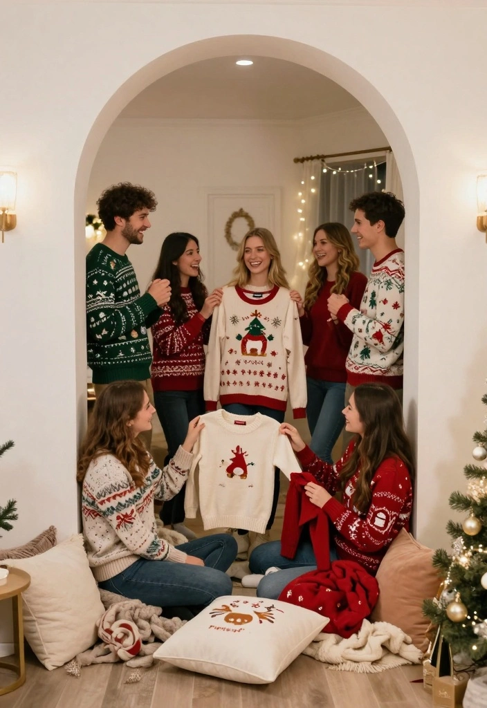 10 Christmas Bridal Shower Ideas That Feel Festive and Cozy - 5. Cozy Sweater Dress Code 1