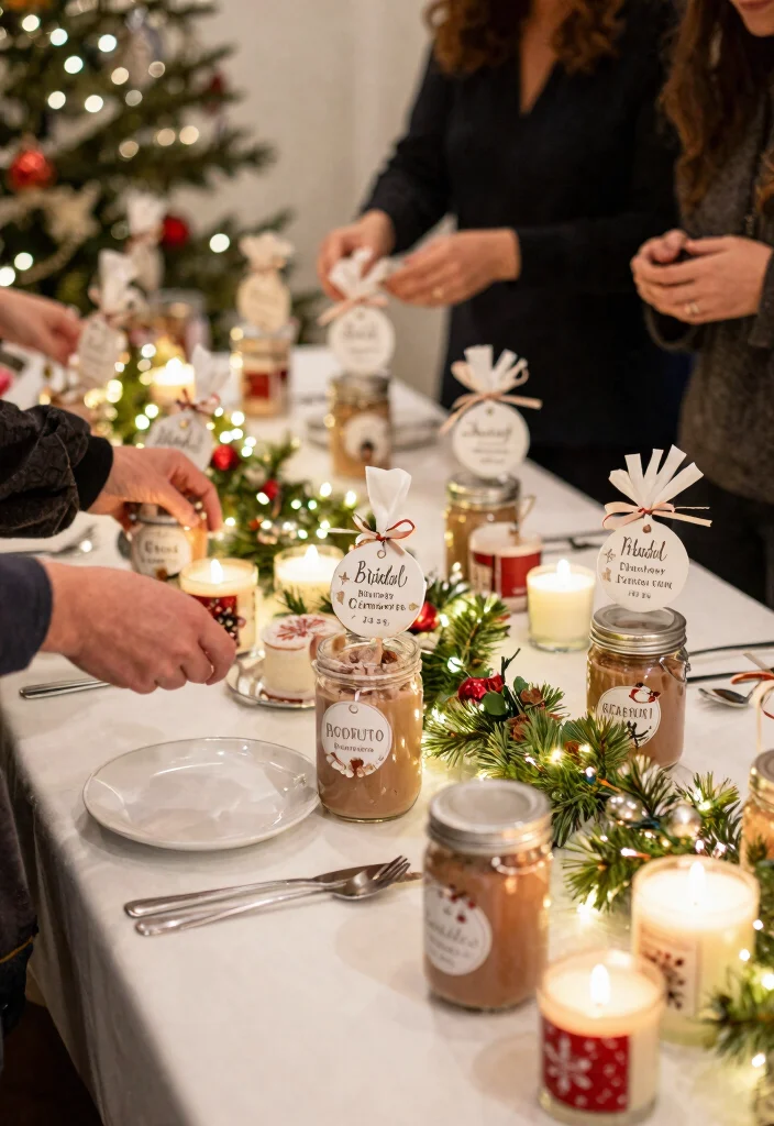 10 Christmas Bridal Shower Ideas That Feel Festive and Cozy - 8. Personalized Favors 1