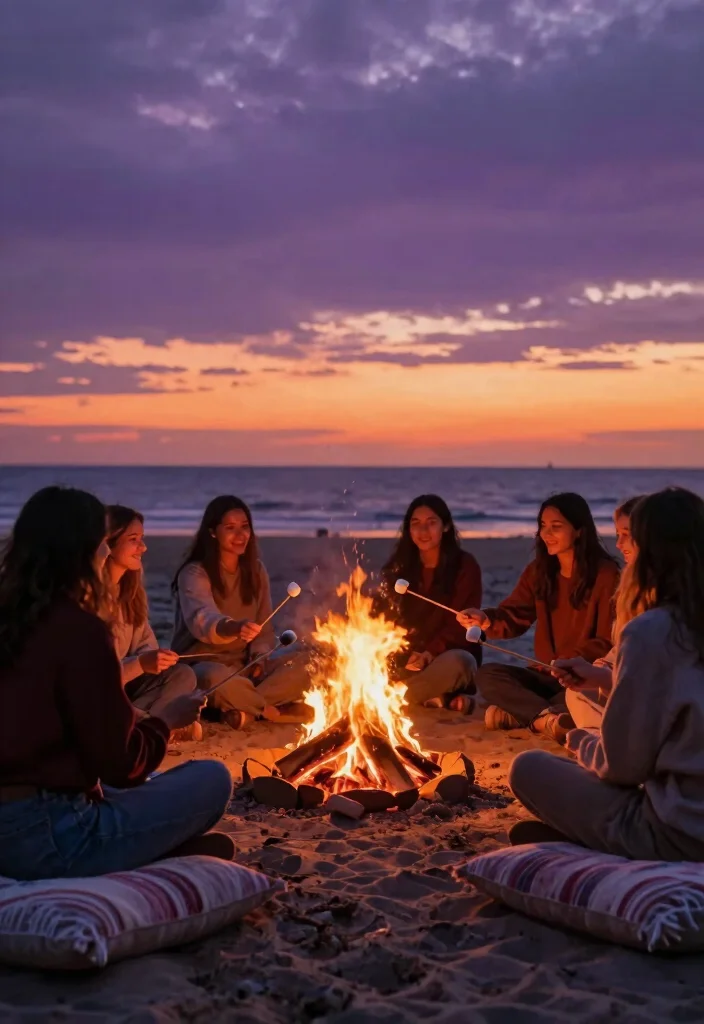 10 Eco-Friendly Bachelorette Beach Party Ideas for a Laid Back Weekend - 6. Eco-Friendly Beach Bonfire 1