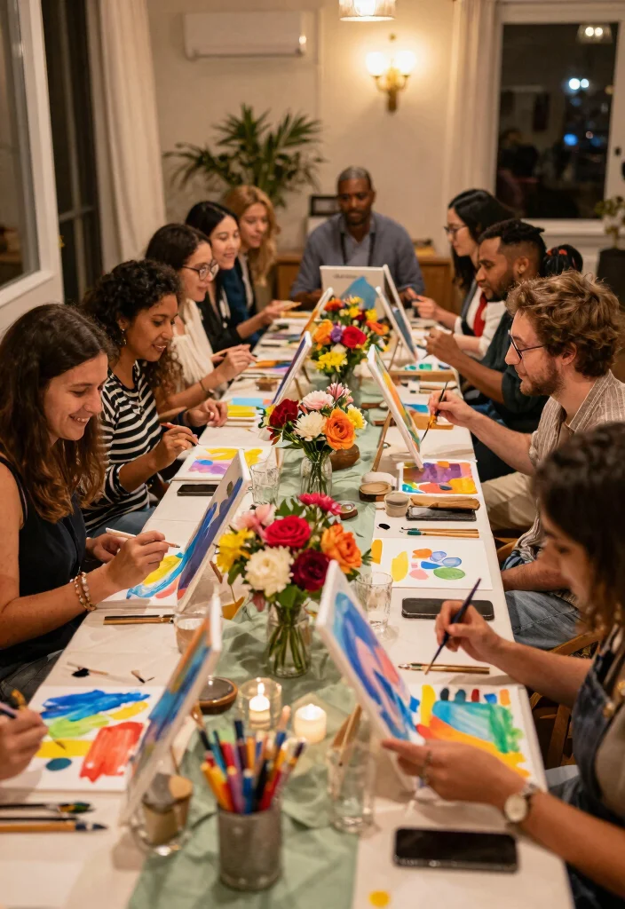 10 Elopement Party Ideas to Celebrate After Saying I Do - 7. Artsy Craft Night 1