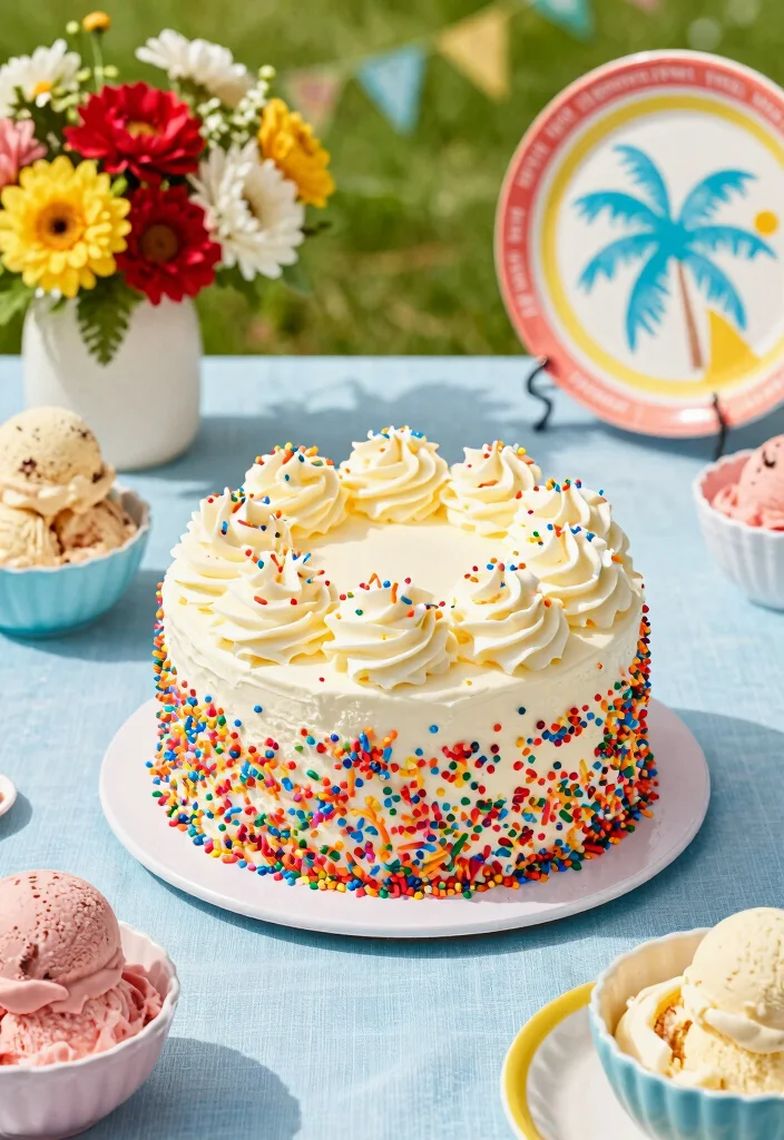 10 Graduation Cake Ideas That Feel Fun Personal and Celebration Ready - 10. Ice Cream Cake Delight 1