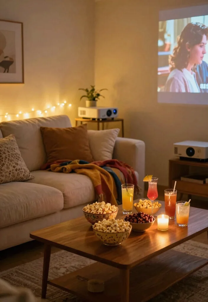 10 Low Key Bachelorette Party Ideas for a Relaxed Celebration - 1. Cozy Movie Marathon Night 1