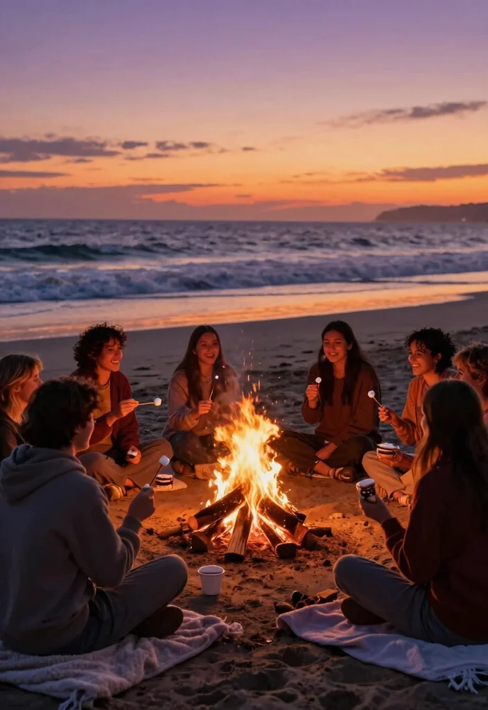 10 Low Key Bachelorette Party Ideas for a Relaxed Celebration - 5. Beach Bonfire Night 1