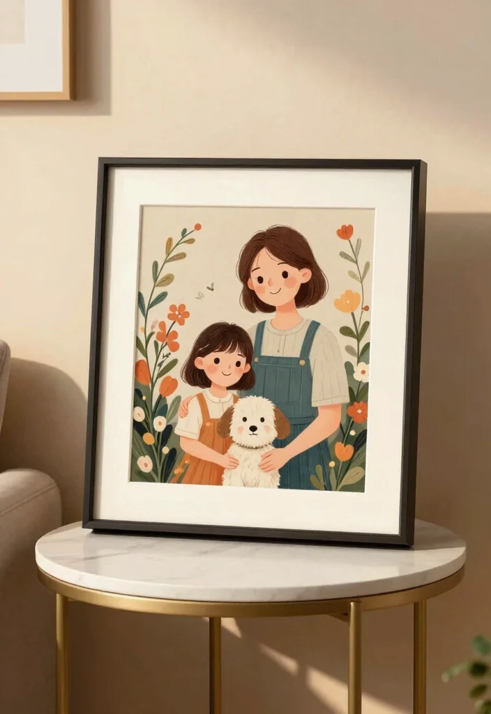 10 Mother of the Bride Gift Ideas She Will Truly Appreciate 45 10 Mother of the Bride Gift Ideas She Will Truly Appreciate - 5. Custom Illustrated Family Portrait 1