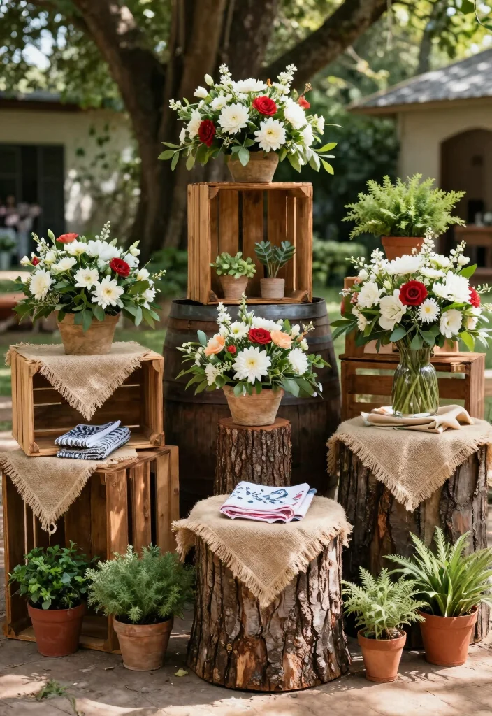 10 Seemantham Decoration Ideas with Traditional and Simple Details - 4. Rustic Elements 1