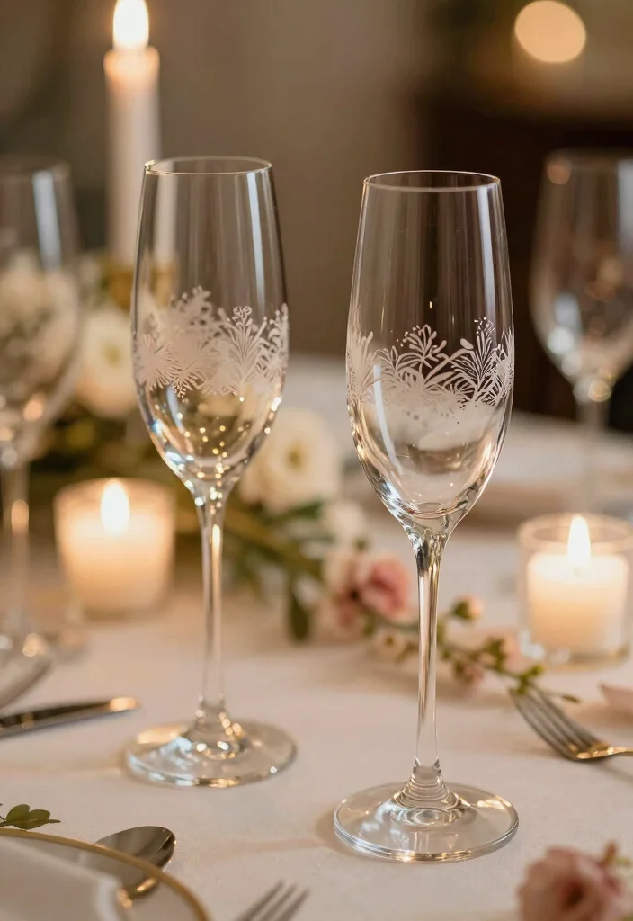10 Sister Wedding Gift Ideas That Feel Personal and Heartfelt - 5. Personalized Wine or Champagne Flutes 1