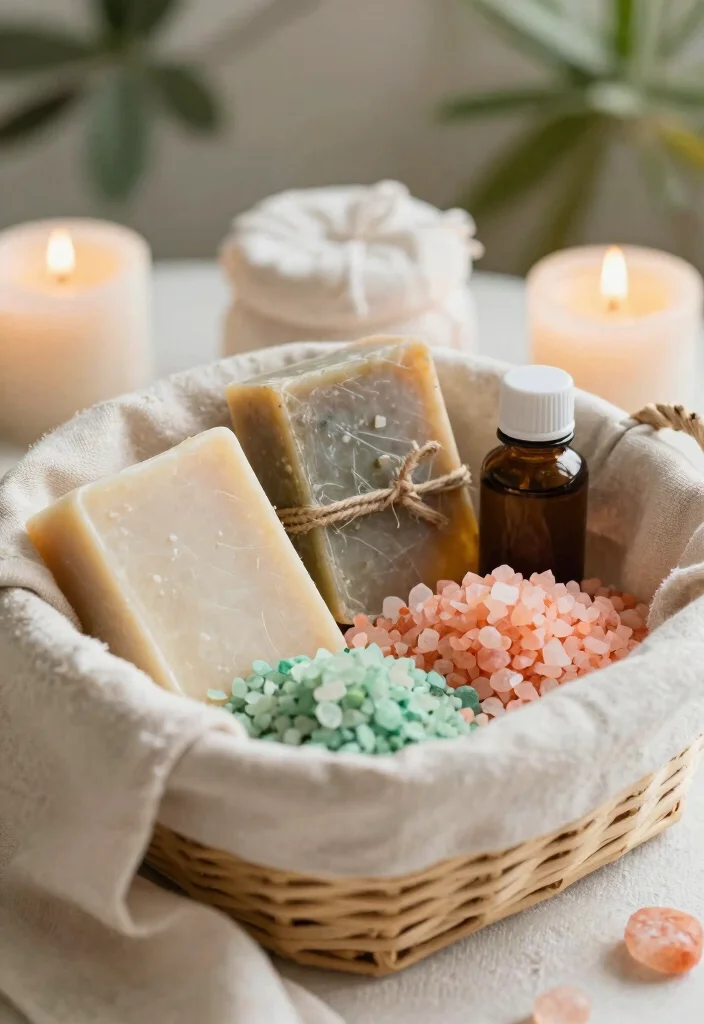 10 Wedding Basket Gift Ideas That Look Beautiful and Thoughtful - 2. Eco-Friendly Spa Basket 1