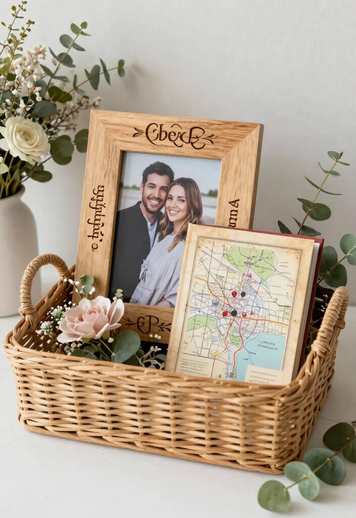 10 Wedding Basket Gift Ideas That Look Beautiful and Thoughtful - 3. Personalized Keepsake Basket 1