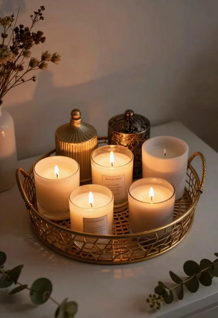 10 Wedding Basket Gift Ideas That Look Beautiful and Thoughtful - 6. Handcrafted Candle Basket 1