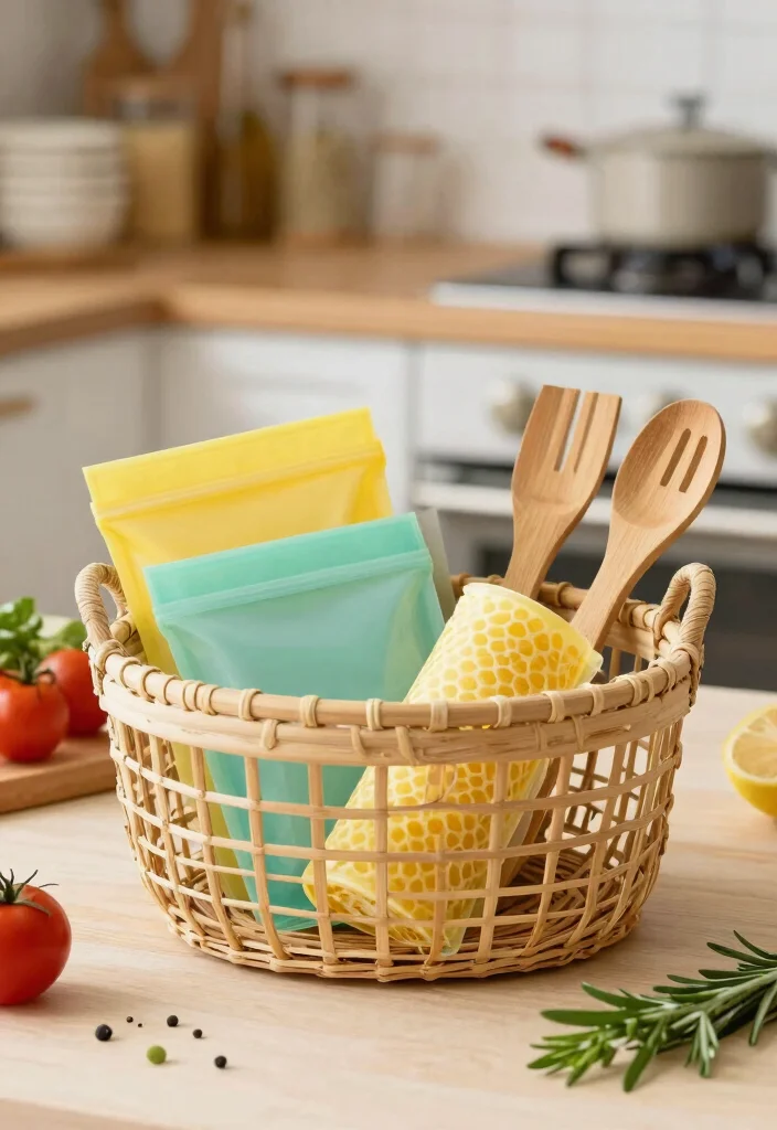 10 Wedding Basket Gift Ideas That Look Beautiful and Thoughtful - 8. Sustainable Kitchen Basket 1