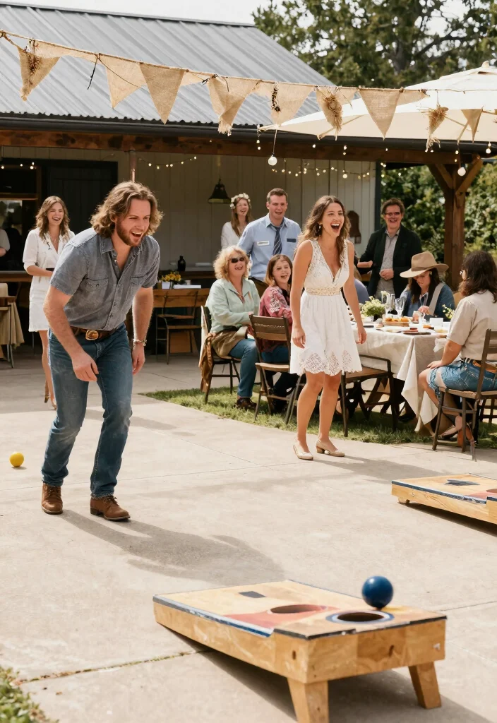 10 Western Bridal Shower Ideas with Rustic Charm - 3. Outdoor Games with a Country Twist 1