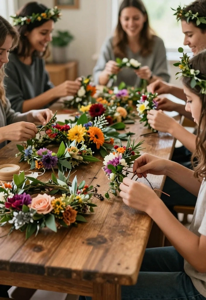 10 Western Bridal Shower Ideas with Rustic Charm - 5. DIY Flower Crowns 1