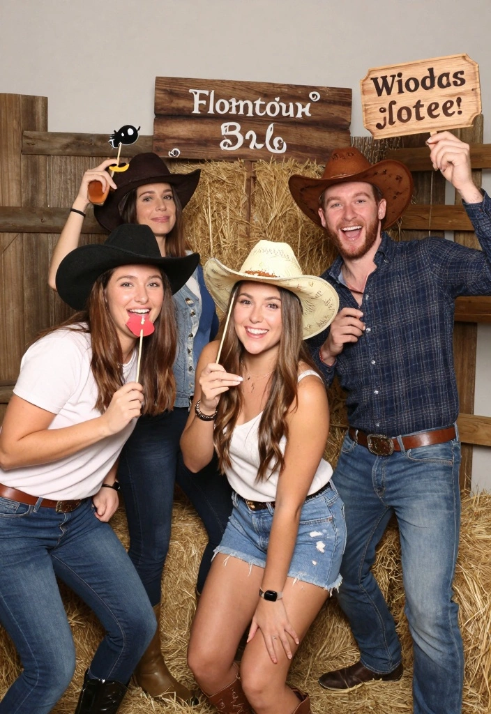 10 Western Bridal Shower Ideas with Rustic Charm - 6. Western Themed Photo Booth 1