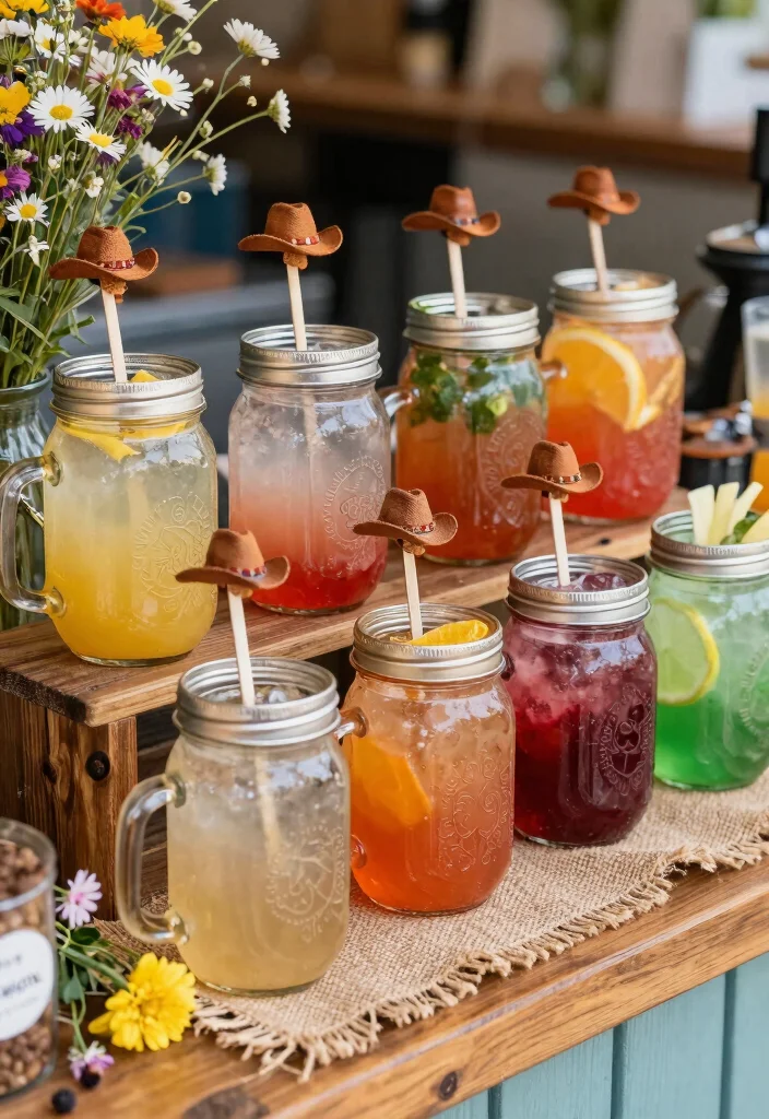 10 Western Bridal Shower Ideas with Rustic Charm - 7. Signature Cocktails with a Twist 1