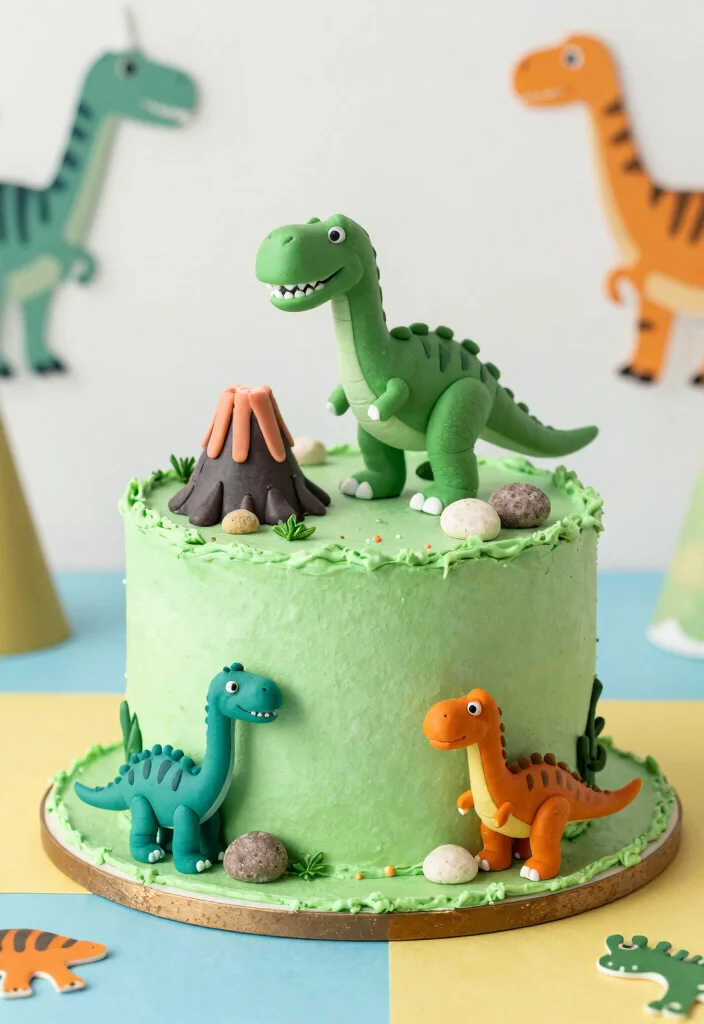 12 Birthday Cake Ideas That Look Amazing and Are Easy to Customize 4. Dinosaur Adventure Cake 0