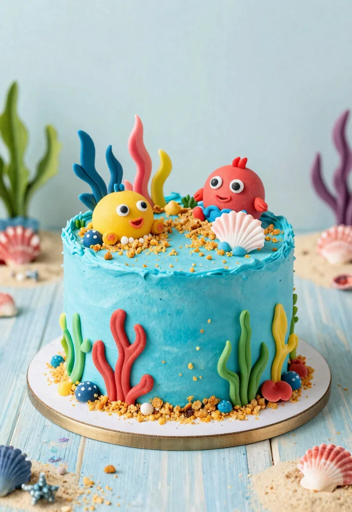 12 Birthday Cake Ideas That Look Amazing and Are Easy to Customize 6. Under the Sea Cake 0