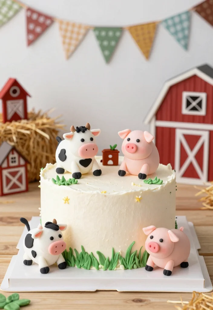 12 Birthday Cake Ideas That Look Amazing and Are Easy to Customize 8. Farm Animal Cake 0