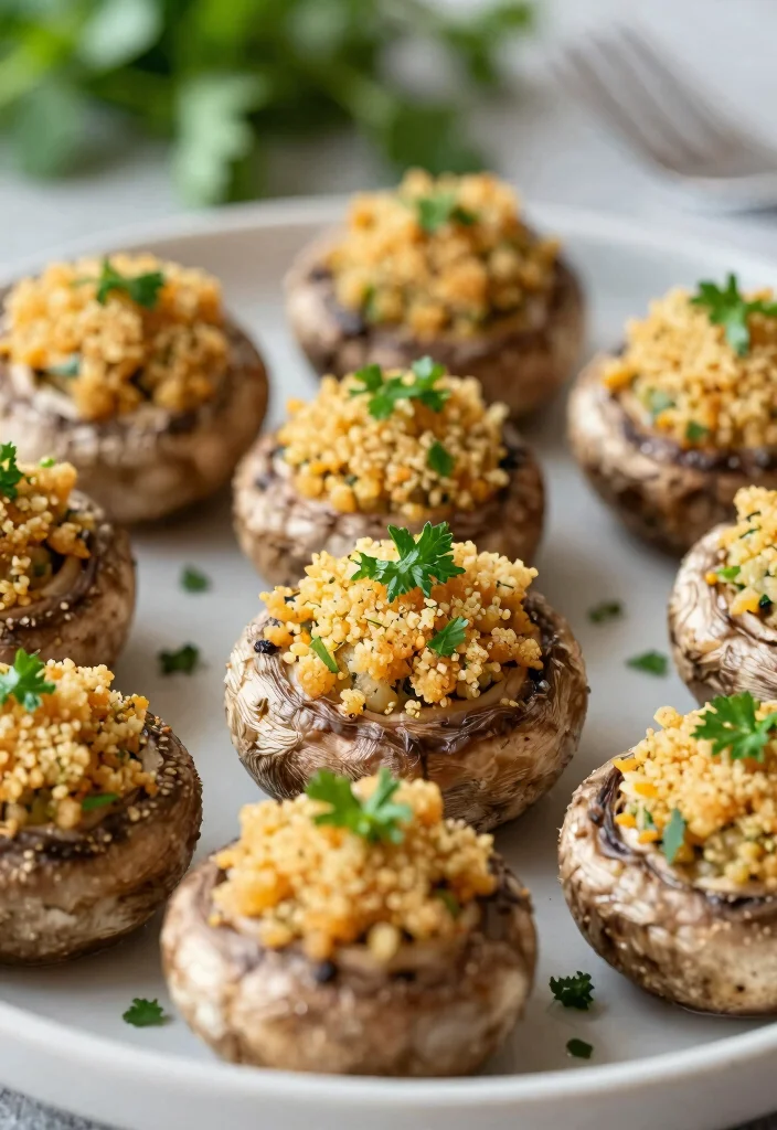 12 Bridal Shower Food Ideas That Are Easy, Crowd-Pleasing, and Pretty - 4. Savory Stuffed Mushrooms 1