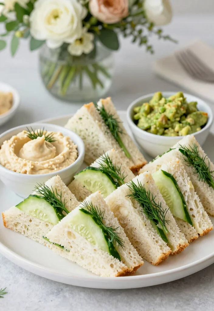 12 Bridal Shower Food Ideas That Are Easy, Crowd-Pleasing, and Pretty - 5. Refreshing Cucumber Sandwiches 1