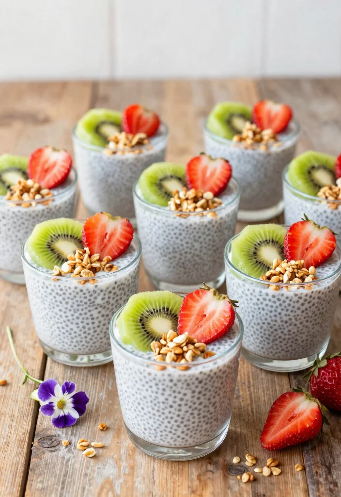 12 Bridal Shower Food Ideas That Are Easy, Crowd-Pleasing, and Pretty - 9. Coconut Chia Pudding Cups 1
