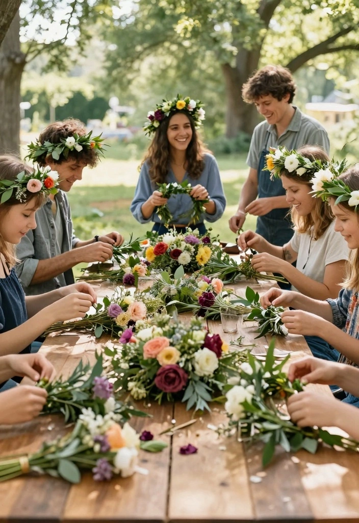 12 Bridal Shower Games Ideas Guests Will Actually Enjoy 34 12 Bridal Shower Games Ideas Guests Will Actually Enjoy - 4. DIY Flower Crown Station 1
