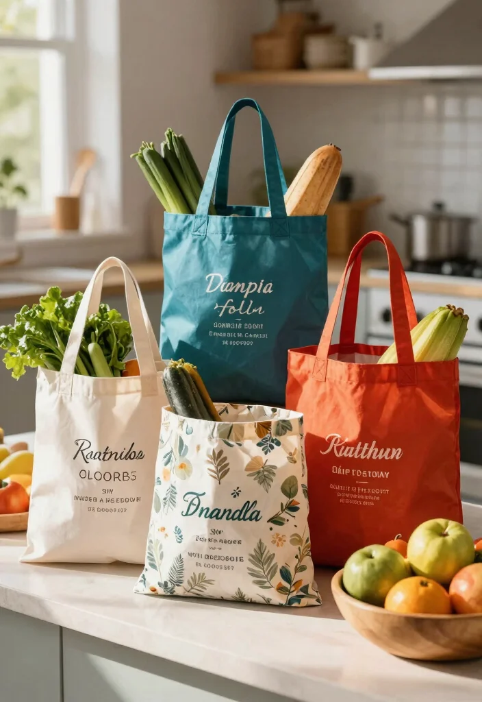 12 Couple Wedding Gift Ideas That Are Useful and Meaningful - 1. Personalized Reusable Shopping Bags 1