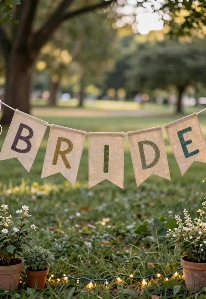 12 Eco-Friendly Bride To Be Decoration Ideas for an Intimate Celebration - 3. Eco-Friendly Banner 1