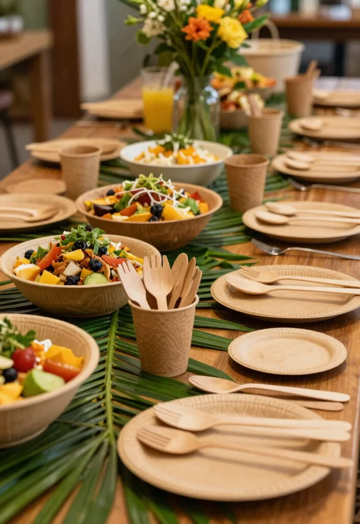 12 Eco-Friendly Bride To Be Decoration Ideas for an Intimate Celebration - 6. Biodegradable Serveware 1