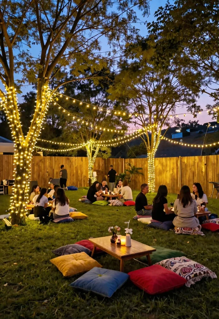 12 Engagement Party Decoration Ideas That Are Easy to Set Up - 2. String Lights 1