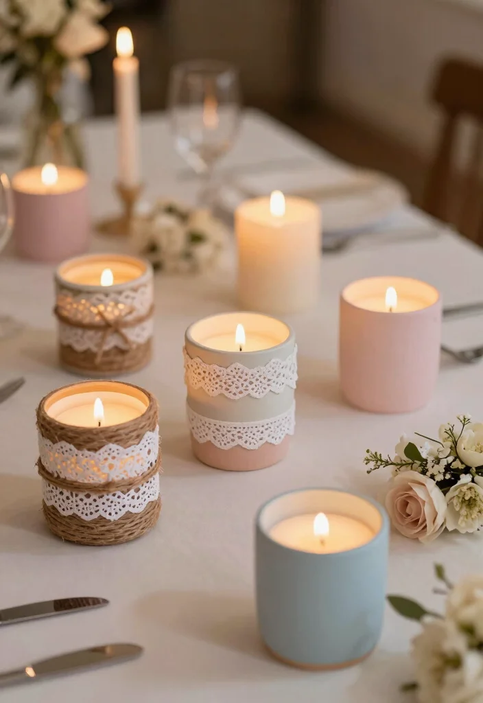 12 Engagement Party Decoration Ideas That Are Easy to Set Up - 6. DIY Candle Holders 1