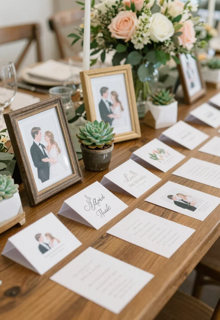 12 Engagement Party Decoration Ideas That Are Easy to Set Up - 7. Themed Place Cards 1