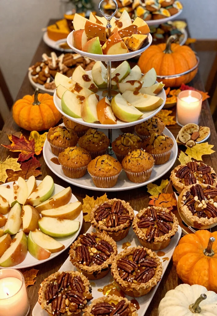 12 Fall Bridal Shower Ideas with Cozy Seasonal Touches - 5. Seasonal Snack Table 1