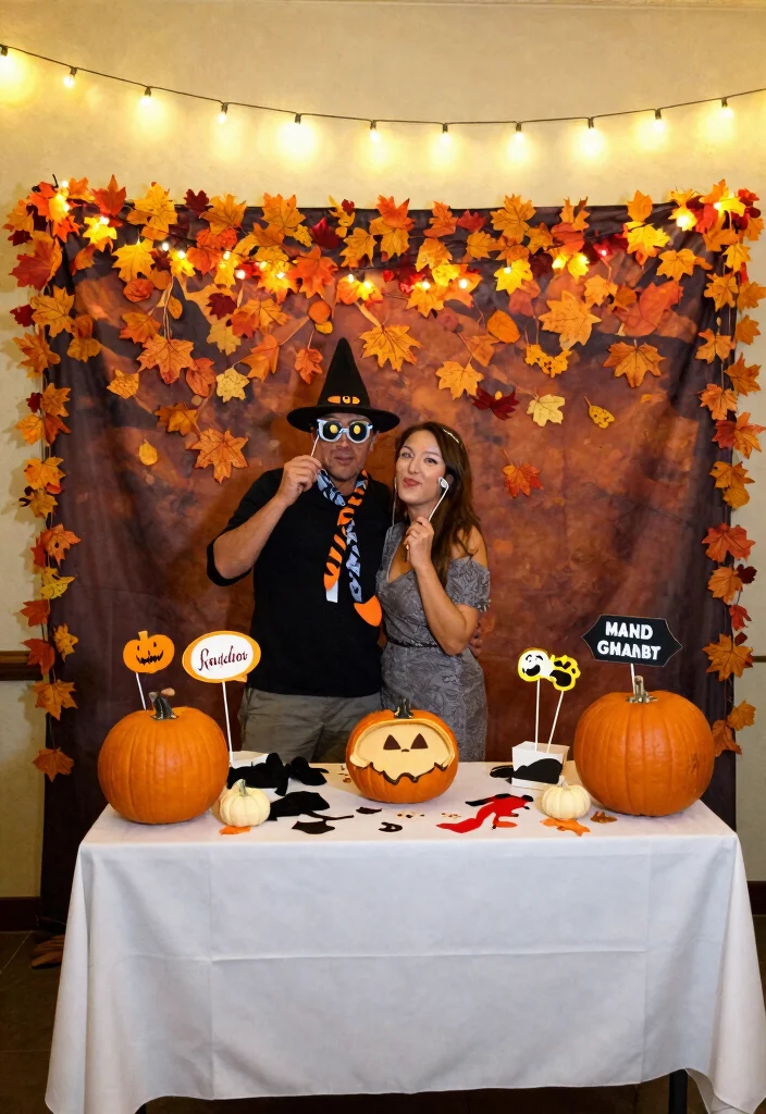 12 Fall Bridal Shower Ideas with Cozy Seasonal Touches - 6. Festive Photo Booth 1