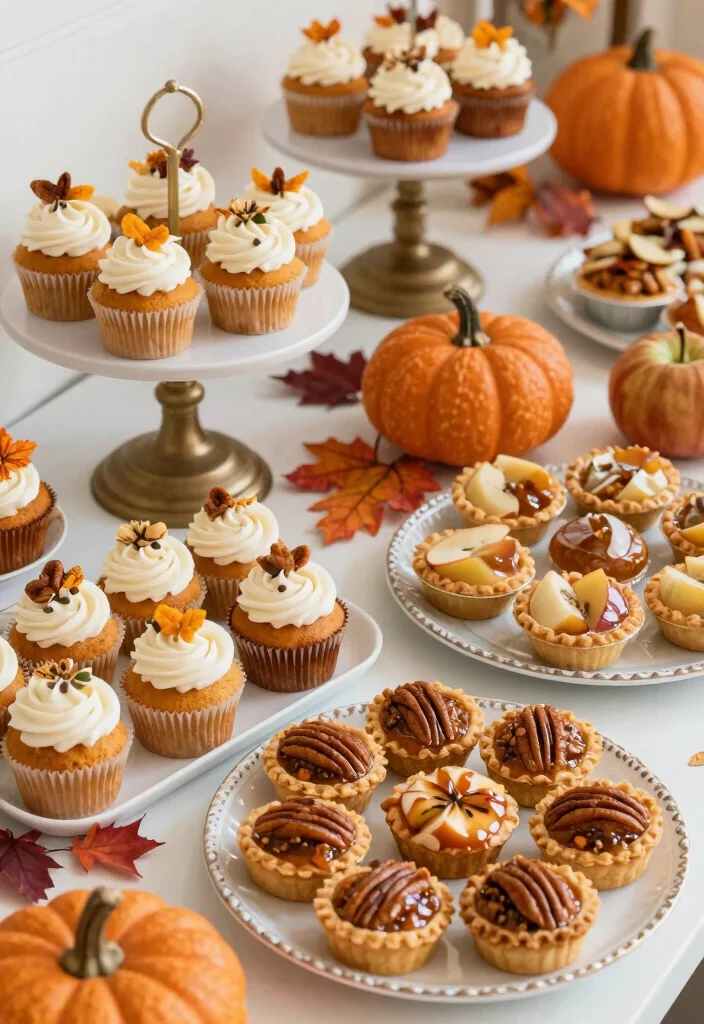 12 Fall Bridal Shower Ideas with Cozy Seasonal Touches - 8. Beautifully Decorated Dessert Table 1