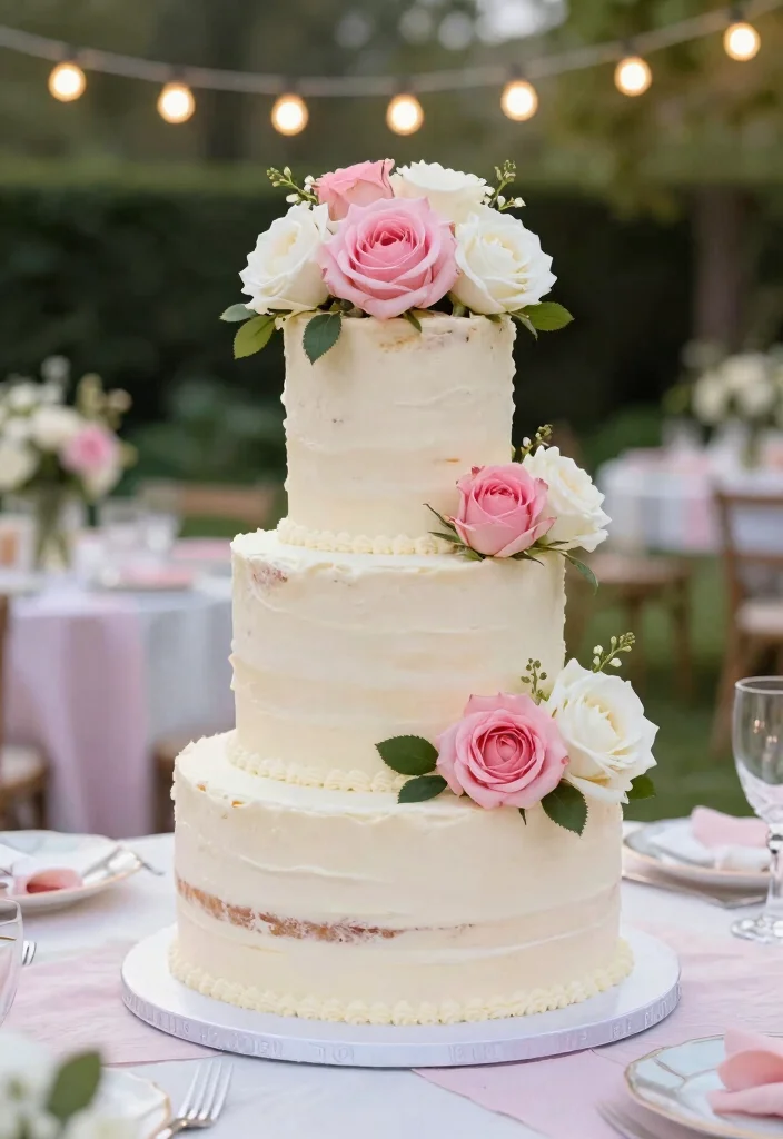 12 Floral Cake Ideas That Work for Birthdays, Weddings, and Showers - 1. Garden Rose Delight Cake 1