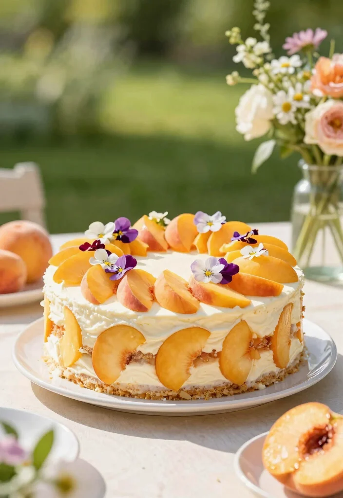 12 Floral Cake Ideas That Work for Birthdays, Weddings, and Showers - 11. Peach and Cream Cake 1