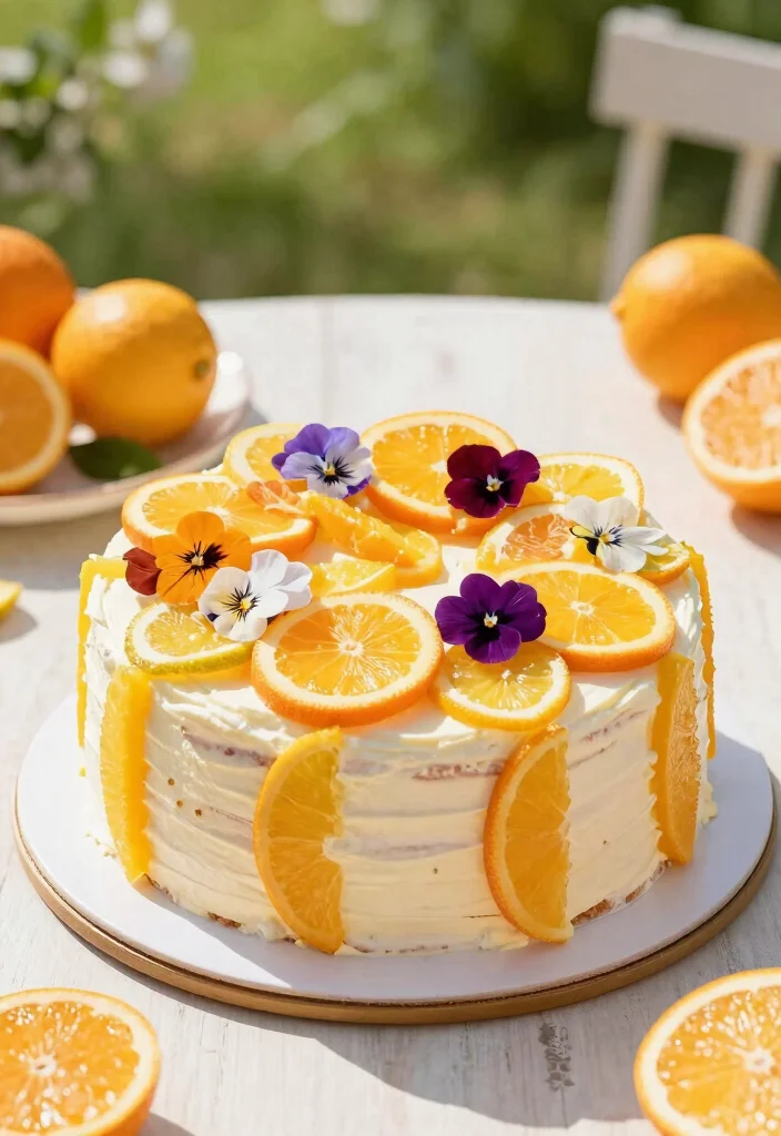 12 Floral Cake Ideas That Work for Birthdays, Weddings, and Showers - 9. Citrus Blossom Cake 1