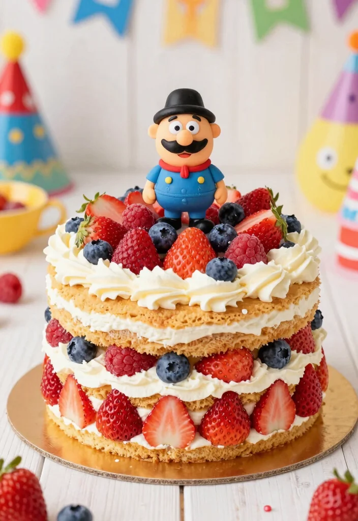 12 Frozen Cake Ideas Kids Will Love for a Themed Birthday Party - 6. Sven’s Berry Delight Cake 1