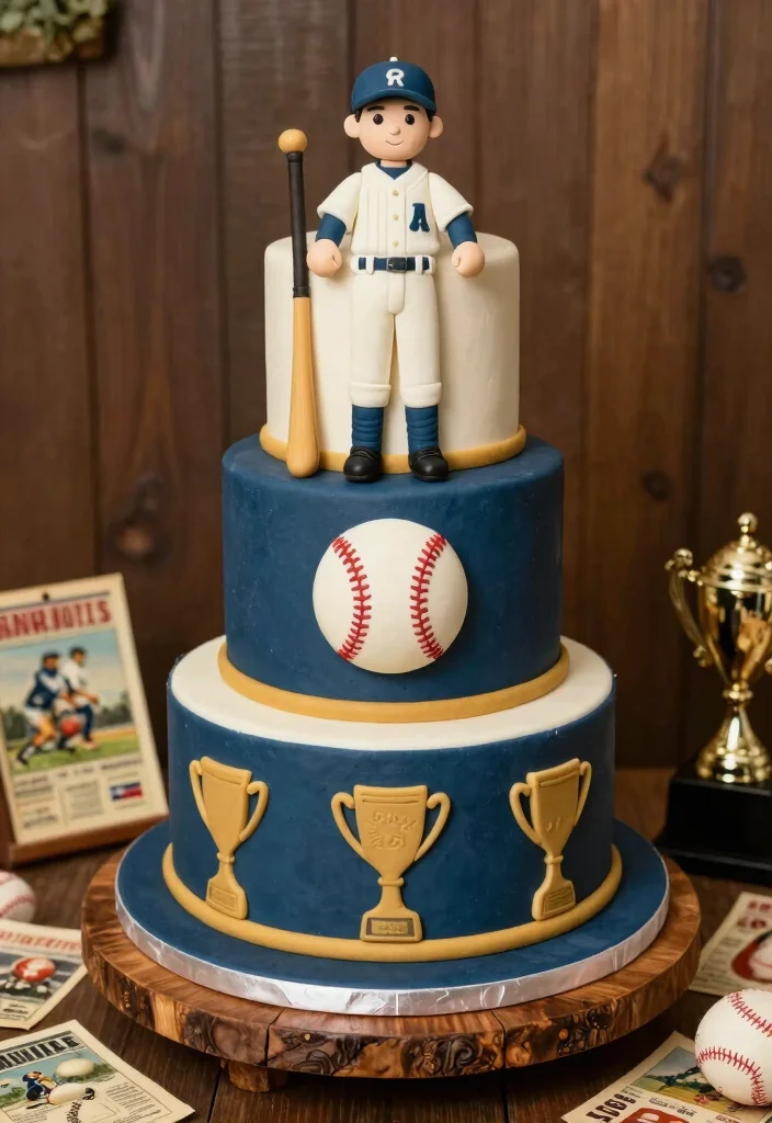 12 Groom Cake Ideas That Show Personality Without Overdoing It - 1. The Vintage Sports Theme 1