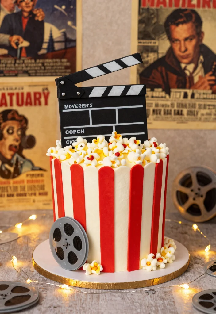 12 Groom Cake Ideas That Show Personality Without Overdoing It - 4. The Movie Buff’s Delight 1