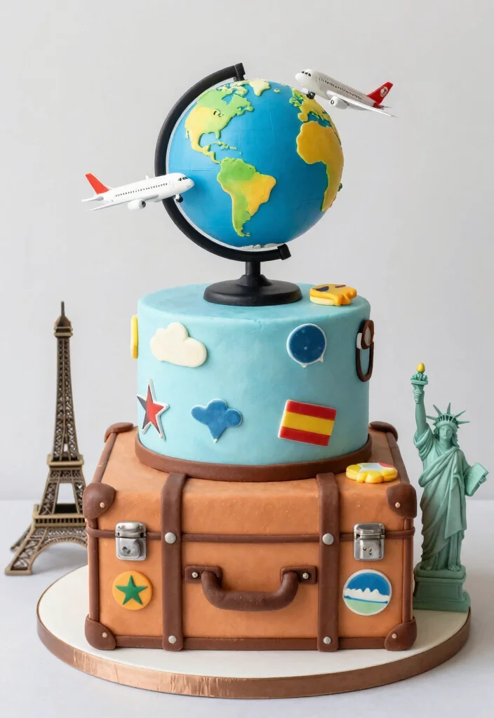 12 Groom Cake Ideas That Show Personality Without Overdoing It - 6. The Travel Enthusiast 1