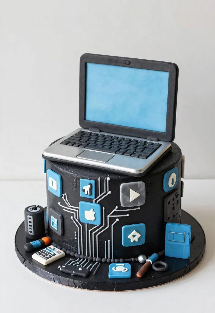 12 Groom Cake Ideas That Show Personality Without Overdoing It - 9. The Tech Savvy Cake 1