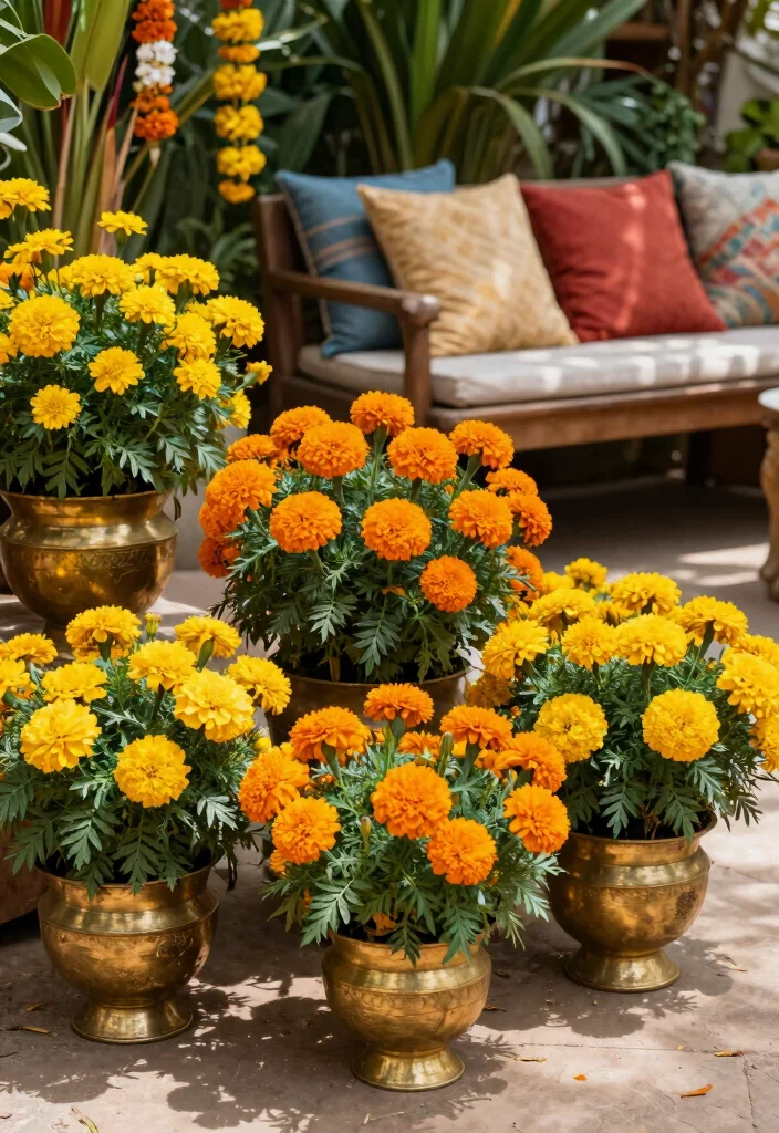 12 Haldi Decoration Ideas Using Simple Colors and Traditional Touches - 1. Marigold Magic 1