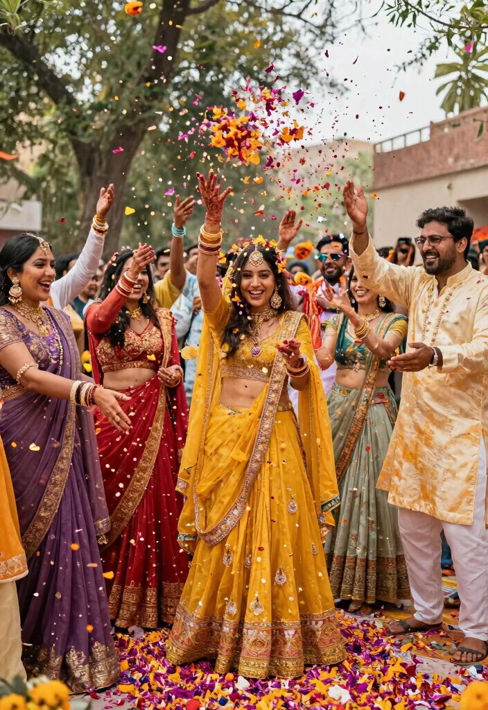 12 Haldi Decoration Ideas Using Simple Colors and Traditional Touches - 12. Eco-Friendly Confetti 1