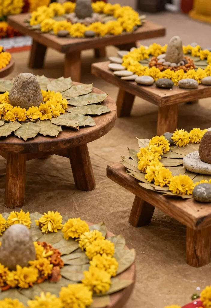 12 Haldi Decoration Ideas Using Simple Colors and Traditional Touches - 5. Natural Elements 1