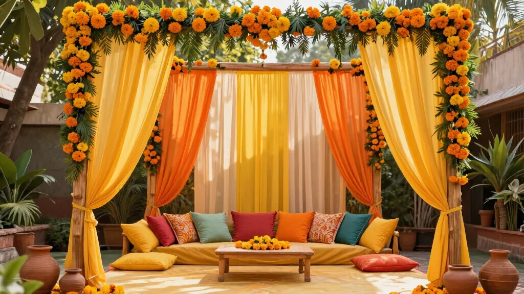 12 Haldi Decoration Ideas Using Simple Colors and Traditional Touches