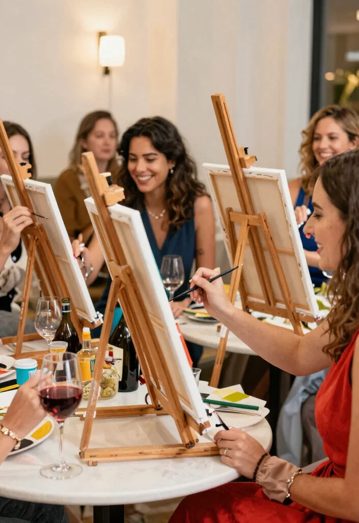 12 Hens Party Ideas That Are Fun Classy and Easy to Plan - 7. Wine and Paint Night 1