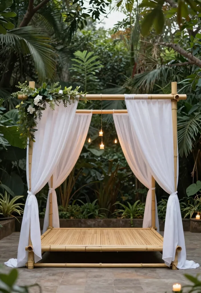 12 Mandap Decoration Ideas That Balance Tradition and Style - 2. Minimalist Bamboo Mandap 1